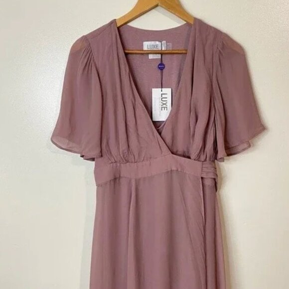 NWT Seraphine Mauve Maxi Dress - Picture 8 of 9